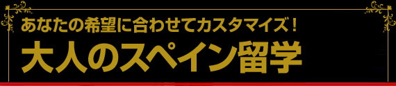 あなたの希望に合わせてカスタマイズ！大人のスペイン留学